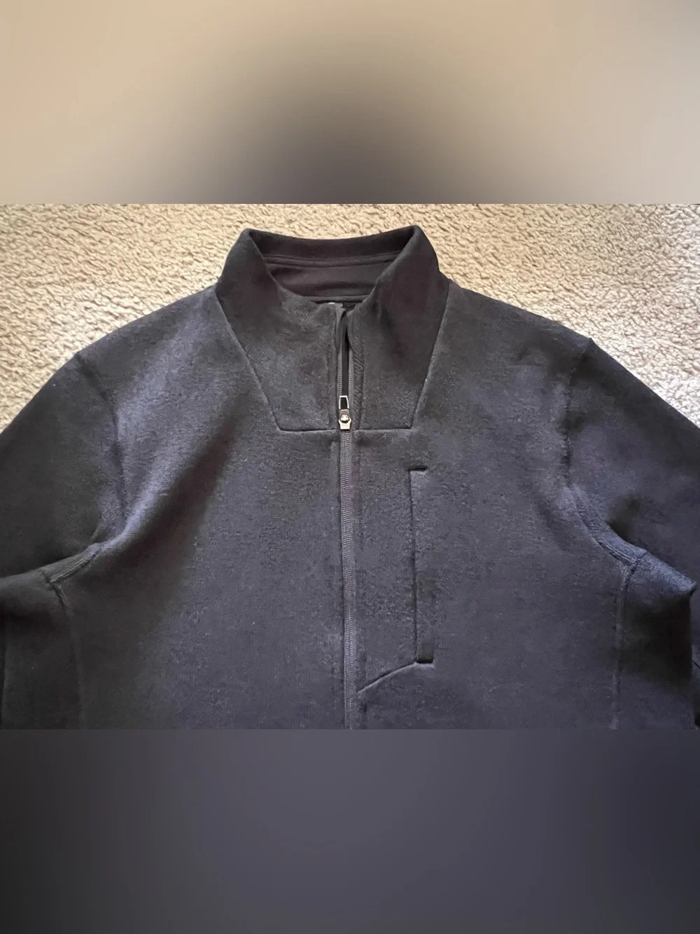 Lululemon Men’s Sojourn Fleece-Lined Knit Jacket Black Size Medium LM3EW9S